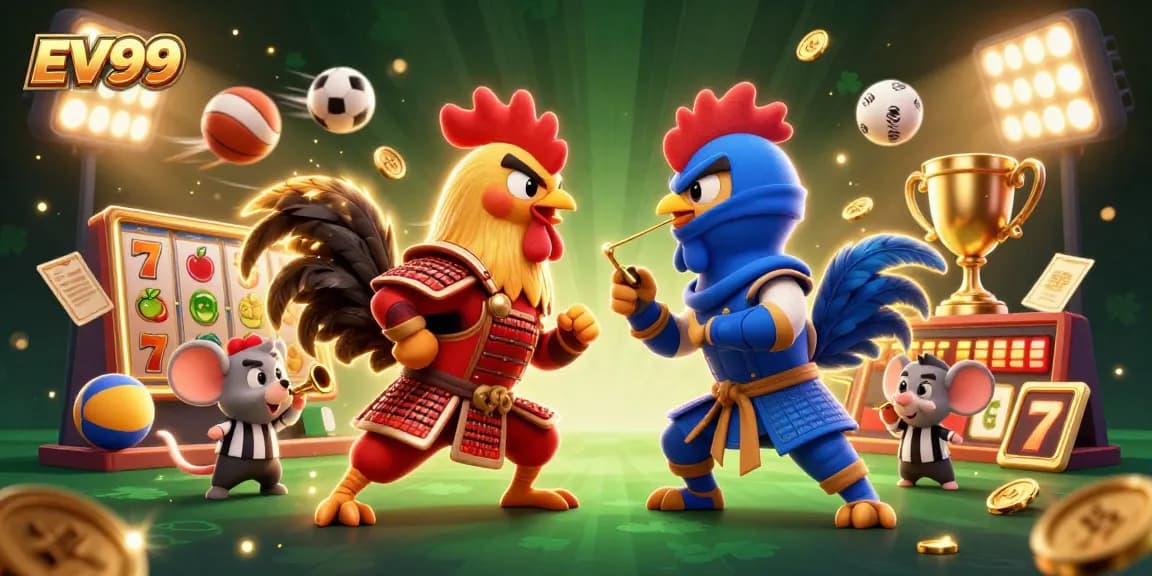 Engage in thrilling gameplay with EV99's dynamic slots and vibrant casino elements.