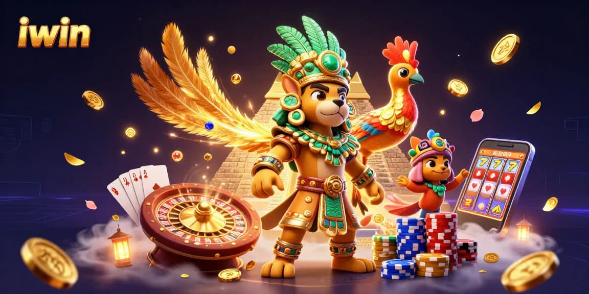 Experience thrilling iwin gaming action with vibrant casino characters and dynamic gaming elements.