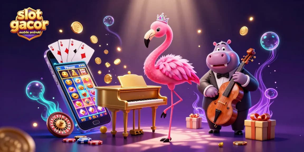 Engage with slot gacor games mobile android featuring vibrant characters in a lively casino scene.