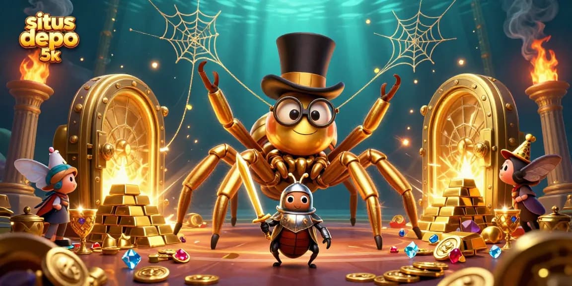Engage in thrilling gameplay with situs depo 5k's giant treasures in a fantastical scene