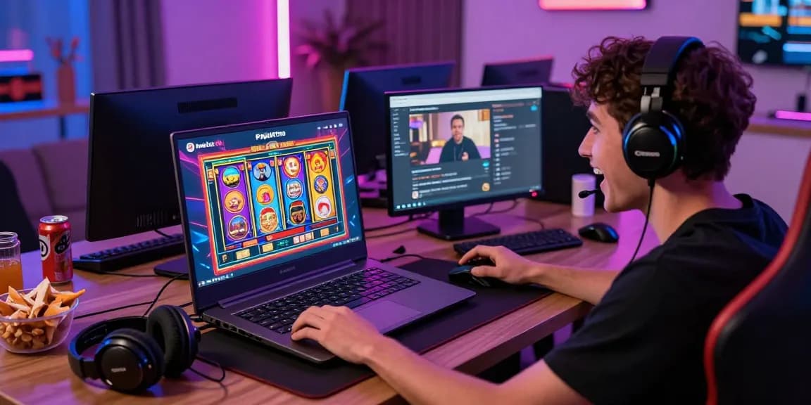 Engaging pajaktoto online gaming setup with vibrant graphics and accessories for a thrilling experience.