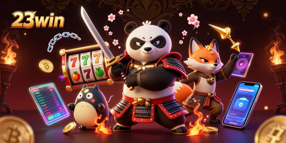 Experience the thrill of slots at 23win, featuring vibrant characters and engaging casino elements.