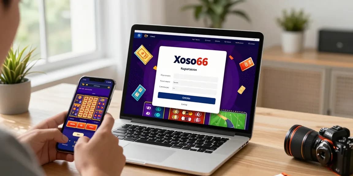 Xoso66 đăng nhập interface showing users engaging in online betting activities from home, emphasizing a friendly and secure experience.