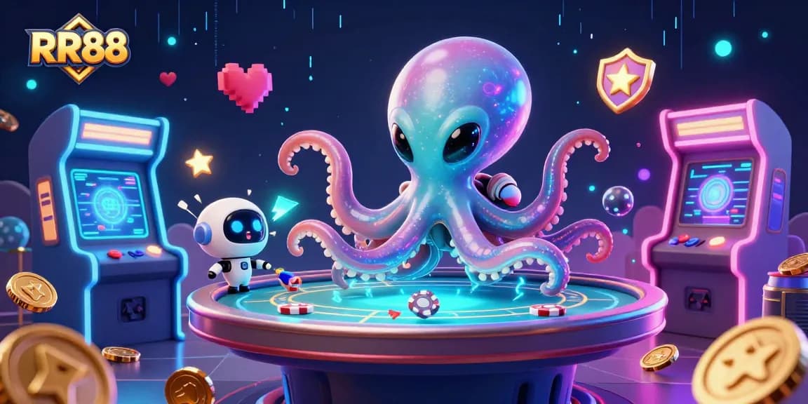 Engage with the exciting RR88 alien-themed casino adventure featuring dynamic game elements and vibrant colors.