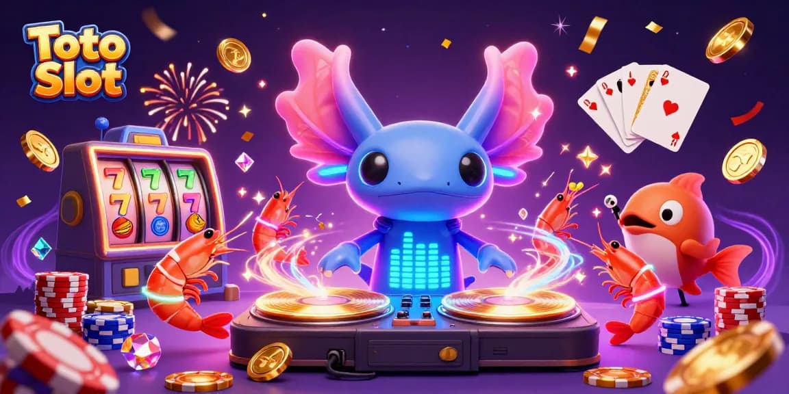 Spin the reels of Toto Slot and win big with vibrant casino action in a vivid underwater scene.
