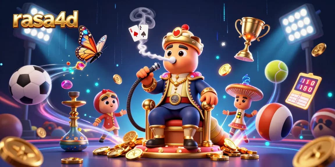 Rasa4d menghadirkan pengalaman kasino virtual dengan ilustrasi karnaval warna-warni.