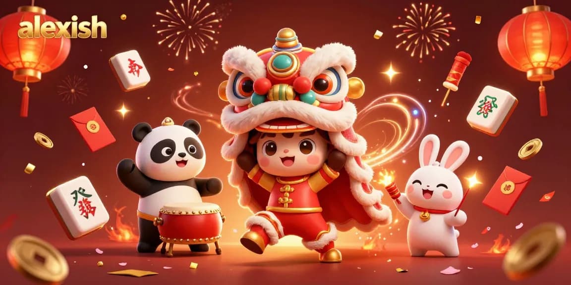 Experience thrilling gameplay with alexish in a vibrant, colorful 3D casino scene.