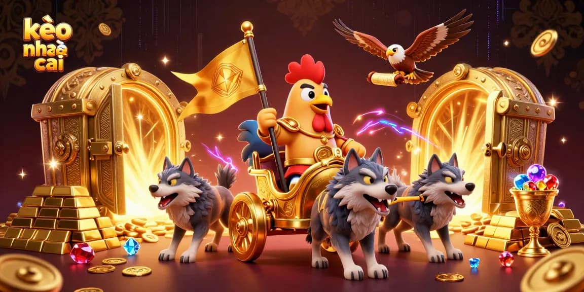 Engage in thrilling betting experiences with kèo nhà cái showcased in a vibrant 3D casino illustration.