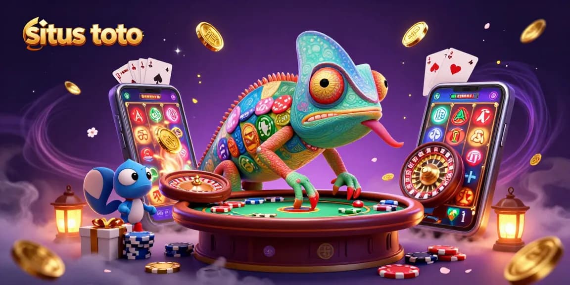 Menangkan situs toto dengan permainan slot yang menarik dan koin emas berserakan.