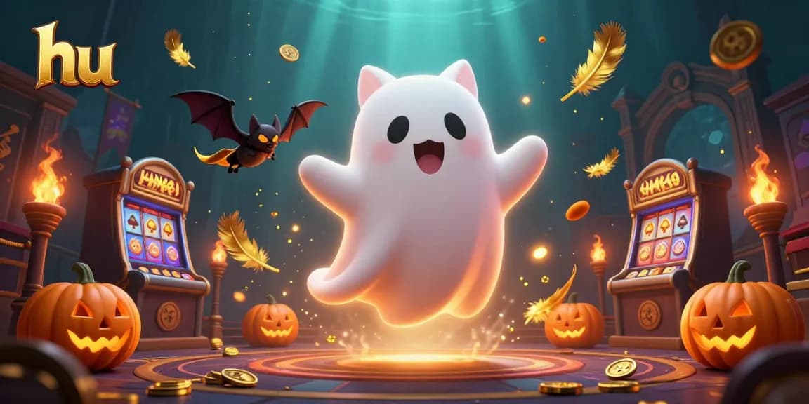 Experience the thrill of hu while the friendly ghost cat explores a haunted casino!