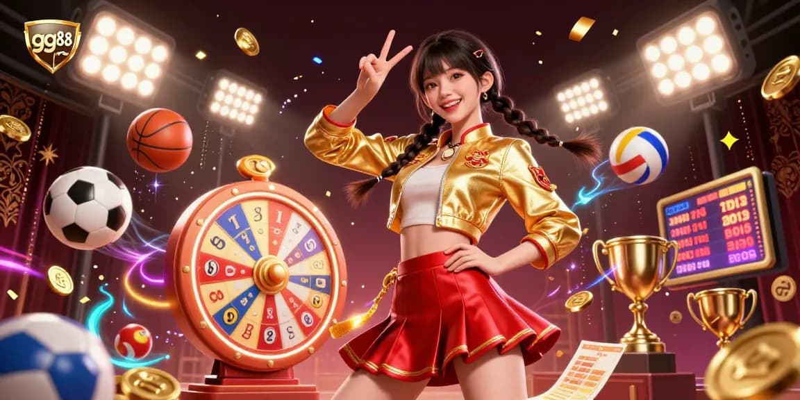 Experience thrilling casino action at gg88 with vibrant illustrations of games and excitement.