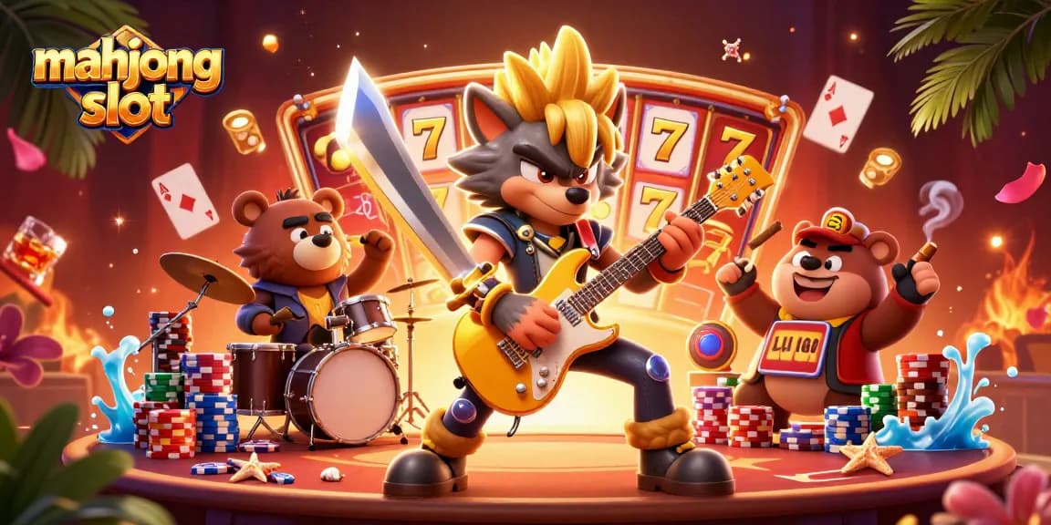Experience thrilling wins at mahjong slot with vibrant casino elements and dynamic 3D characters.