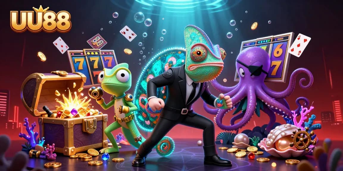 Engage with thrilling slots at UU88 featuring secret agent chameleons and jackpot excitement.