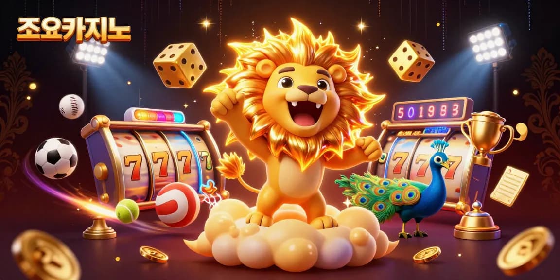 Play at 조이카지노 with exciting spins on slot reels and golden jackpot visuals.