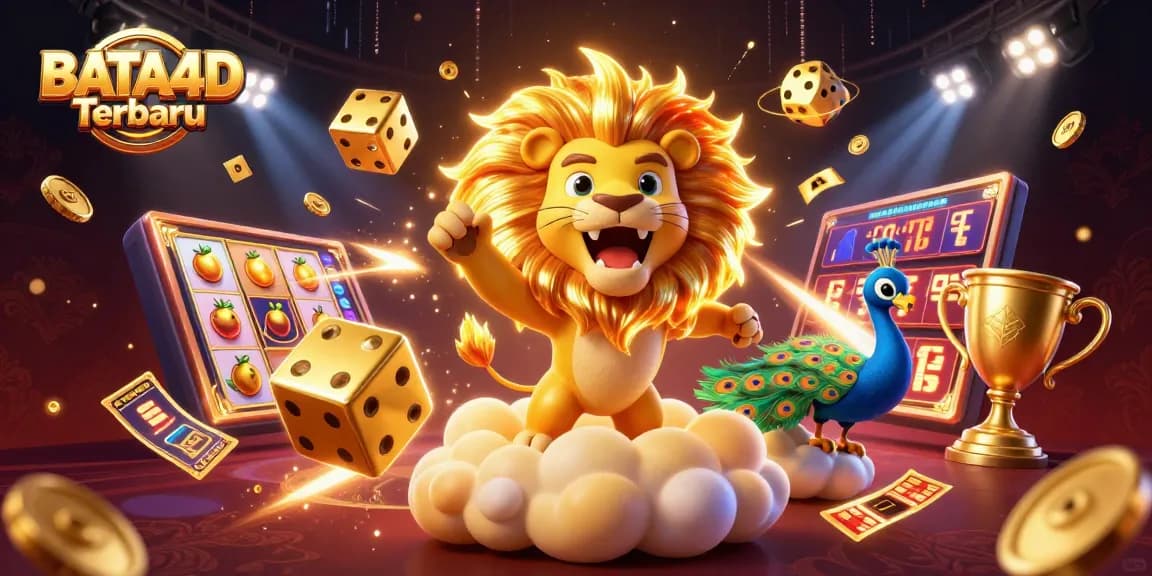 Menangkan pengalaman bergaming dengan BATA4D Terbaru, simbol keberuntungan dan slot jackpot berkilau.