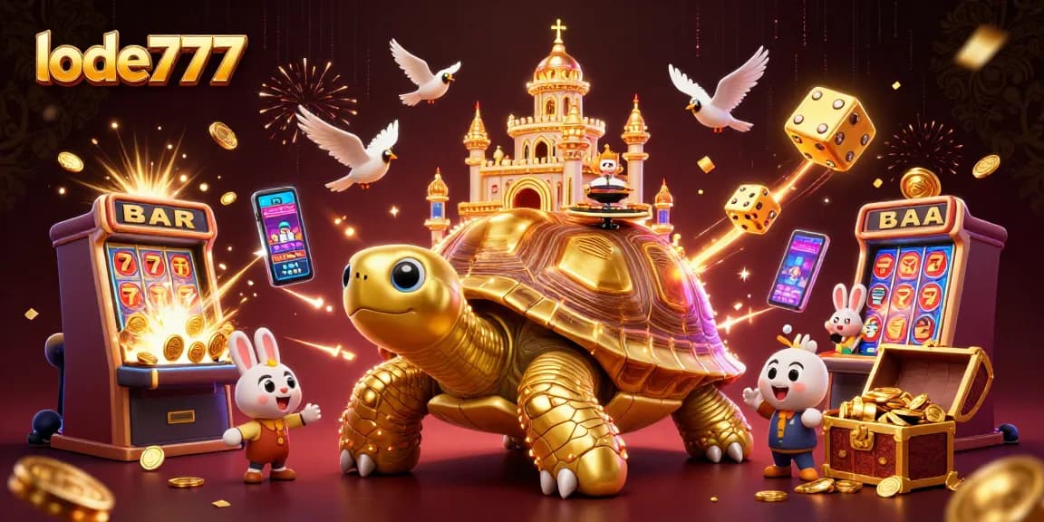 Experience thrilling gameplay at lode777 with a vibrant 3D casino scene bursting with jackpots and rewards.
