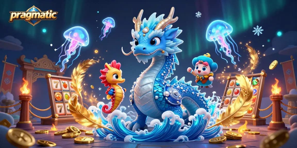 Spin the pragmatic slots featuring a majestic dragon with vibrant gaming elements.