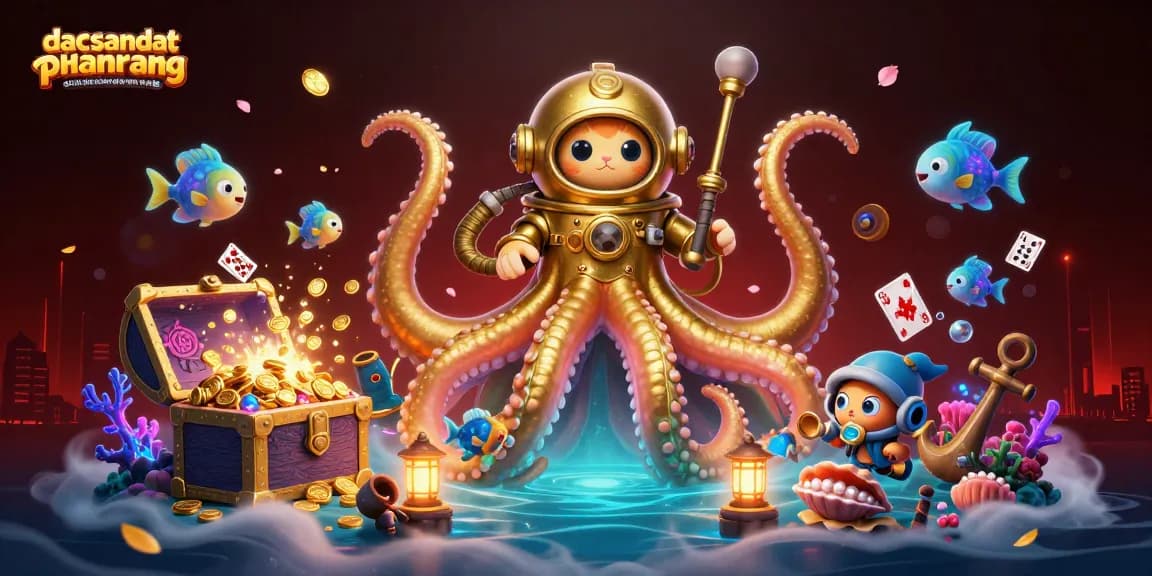 Bet and win with the colorful kraken at dacsandatphanrang showcasing an underwater casino adventure.