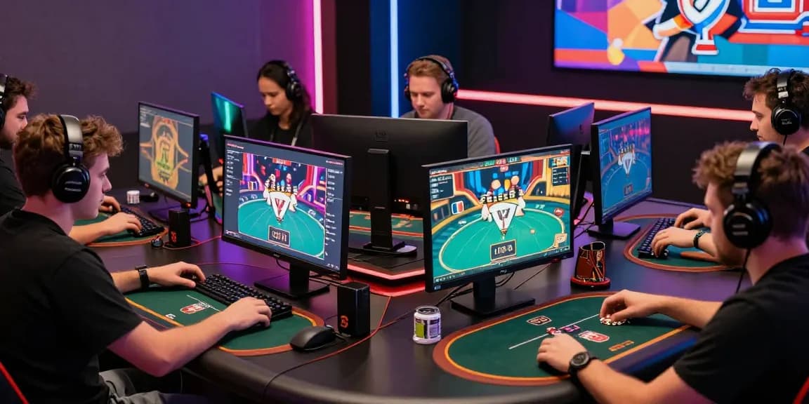 Engaging players competing in an Agen Poker Online tournament showcasing vibrant graphics and an energetic atmosphere.