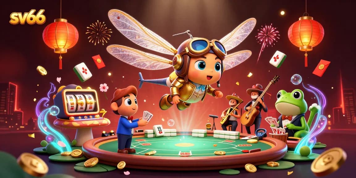 Experience the thrilling action of sv66 with a dynamic casino scene featuring engaging characters and vibrant game elements.