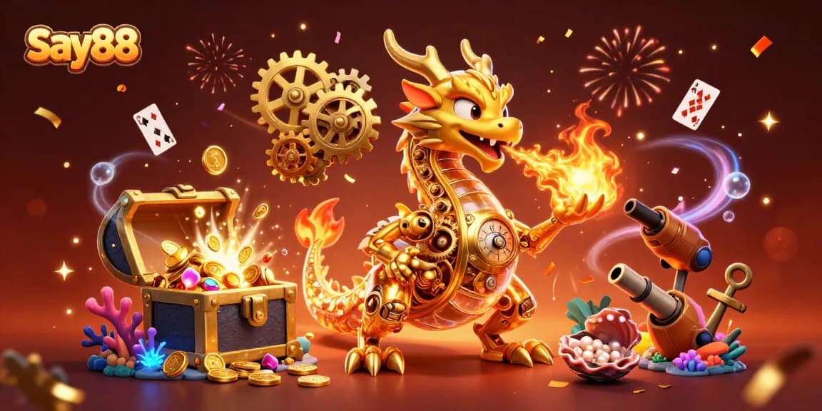 Experience thrilling gaming adventures at say88 with a golden dragon and treasures aplenty!