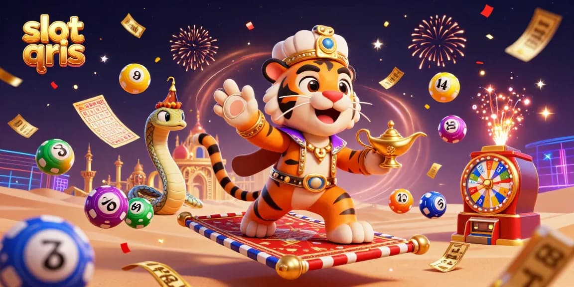 Experience the thrill of slot qris with vibrant illustrations of magical characters in a spectacular casino setting.