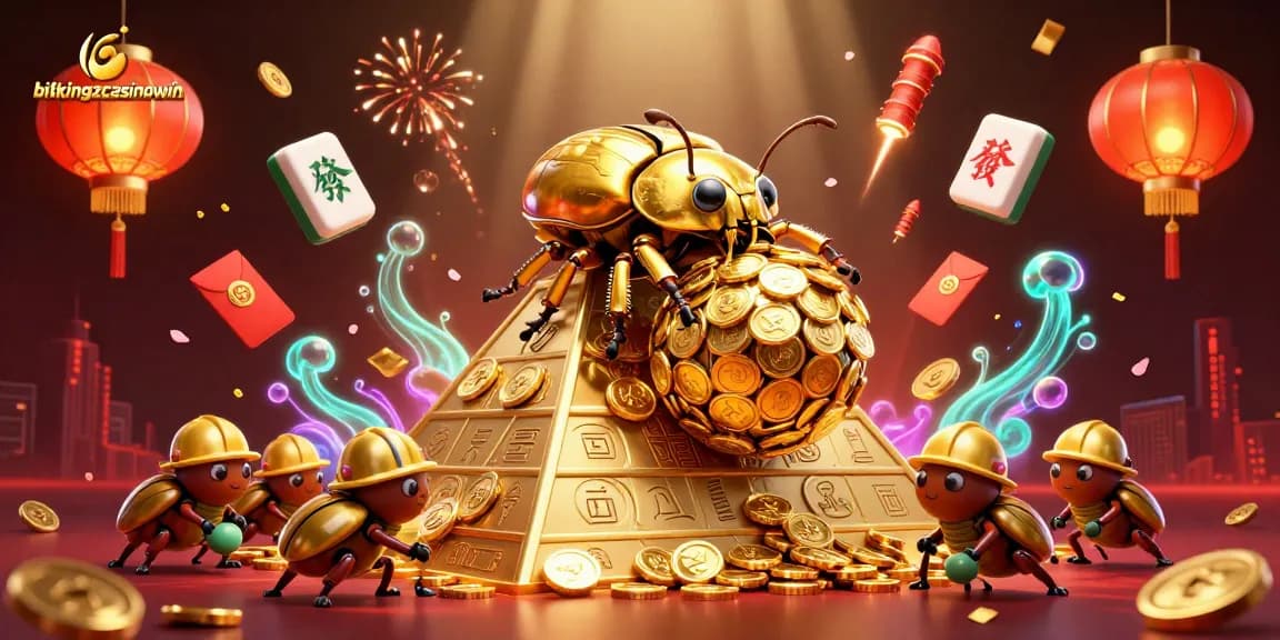 Spiele spannende Slot-Spiele mit bitkingzcasinowin in einer dynamischen, bunten 3D-Welt.