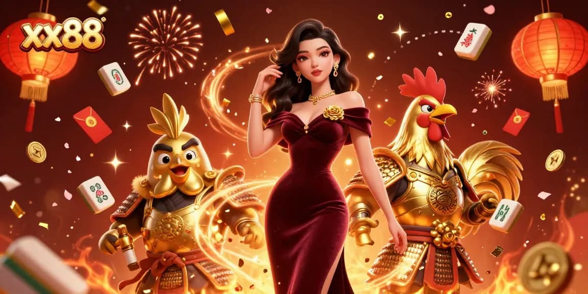 Experience thrilling gameplay at xx88 with vibrant symbols and festive atmosphere.