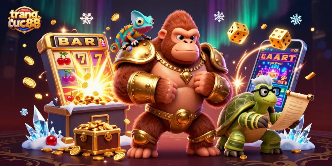 Experience thrilling gameplay at trang chu lc88 with vibrant 3D casino characters and animated elements bursting with excitement.