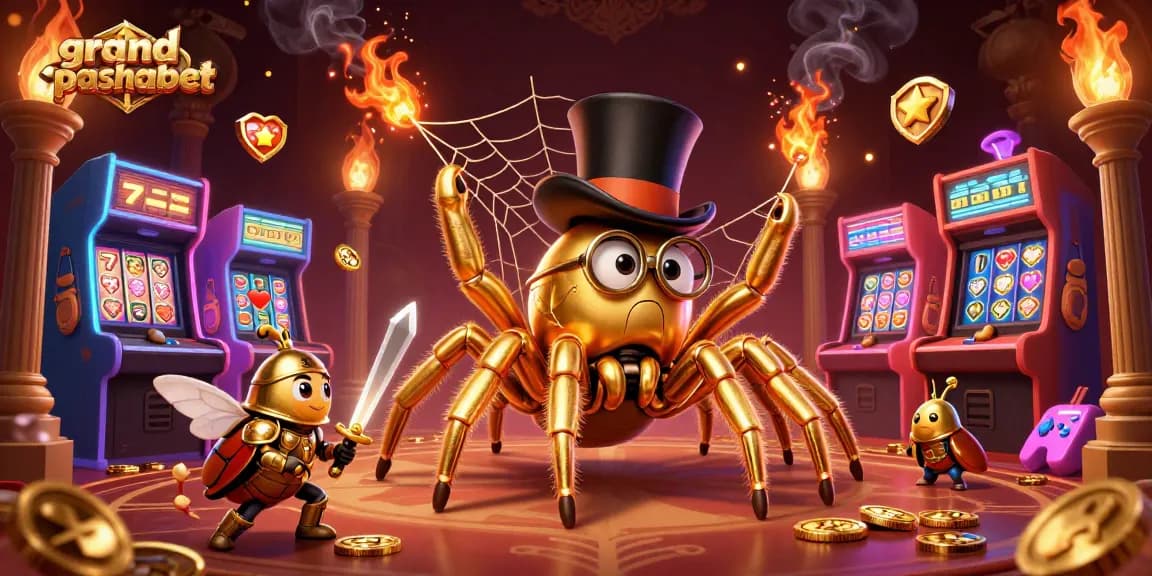 grandpashabet ile muhteşem casino deneyiminde altın örümcek webi örüyor.