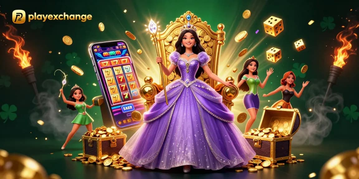 Engage in jackpots and excitement at playexchange with vibrant casino elements and dynamic symbols.