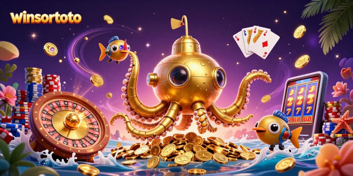 Experience thrilling winsortoto action with a vibrant 3D casino scene filled with excitement.