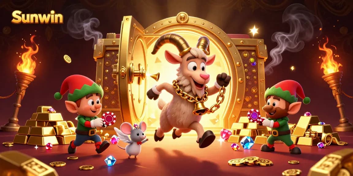 Experience thrilling gameplay at Sunwin's vibrant online casino with dynamic characters and rich casino elements.