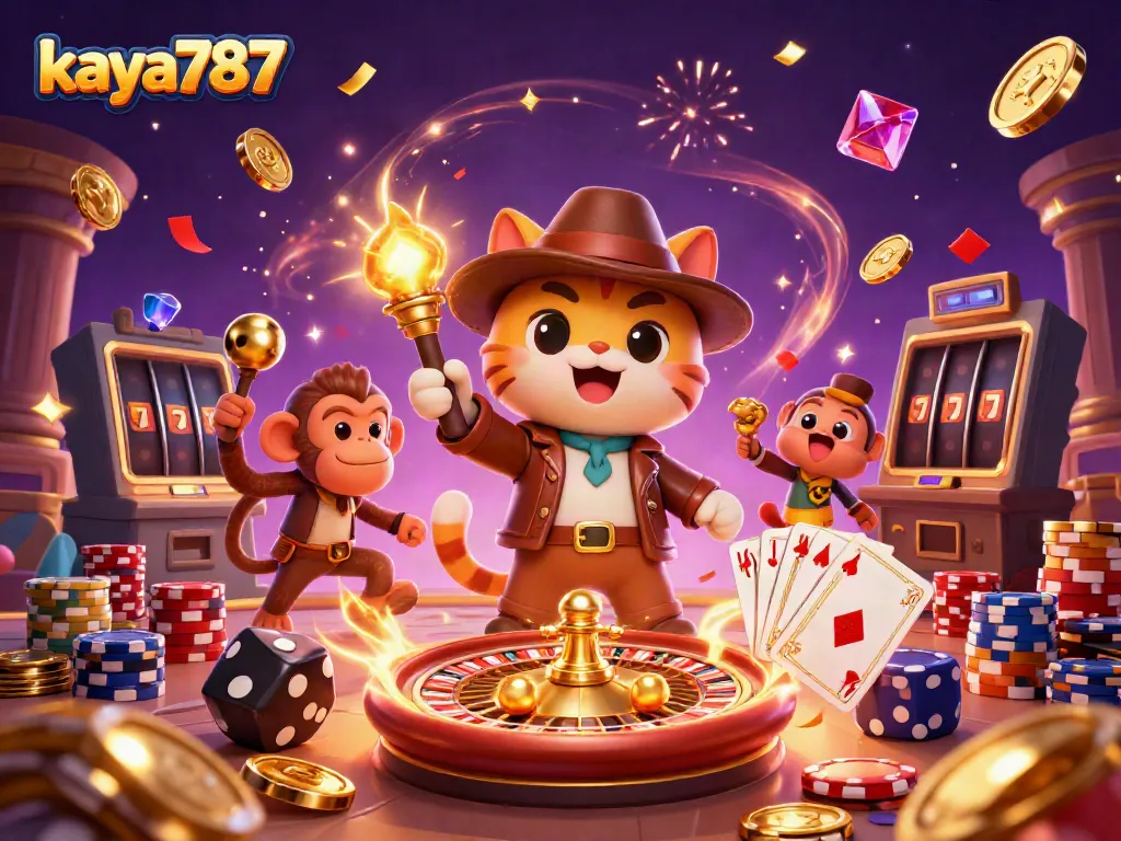 Experience winning moments with kaya787, an action-packed casino adventure surrounded by golden coins and gaming excitement.