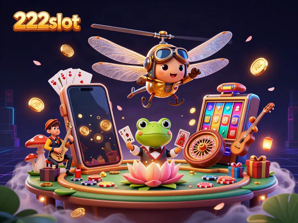 Slot online 222slot dengan karakter menghibur di kasino yang menarik.