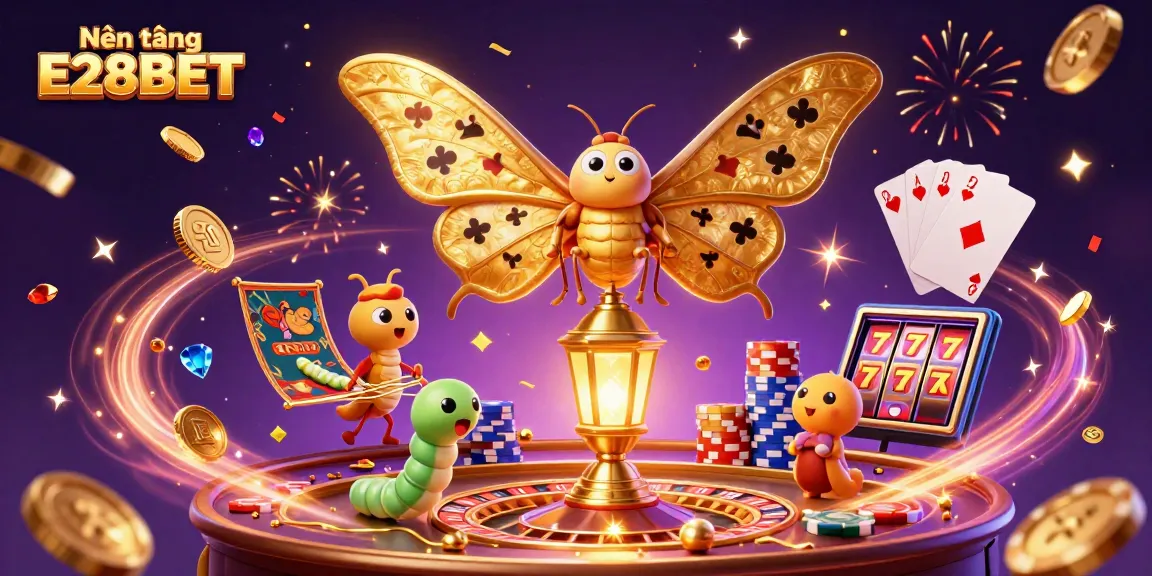 Engage with the Nền tảng E28BET while experiencing vibrant casino scenes and dynamic game elements.