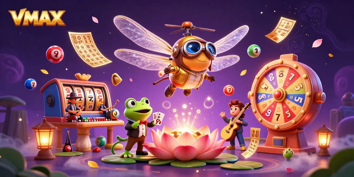 Engage with VMAX as a helicopter pilot and frog dealer entertain in a lively casino scene.