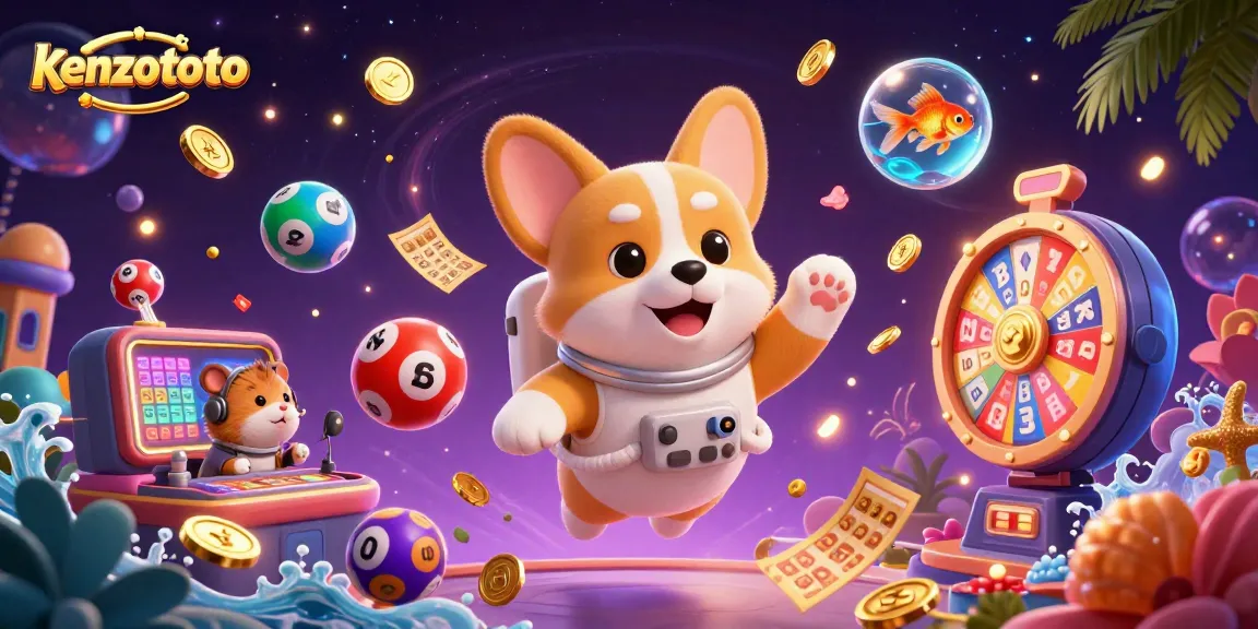 Kenzototo offers a vibrant lottery play scene with exciting bonuses and lottery balls.