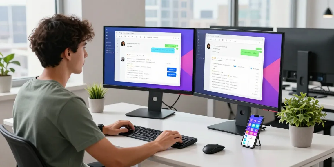 Developer enhancing crush ai chatbot interface in a modern workspace