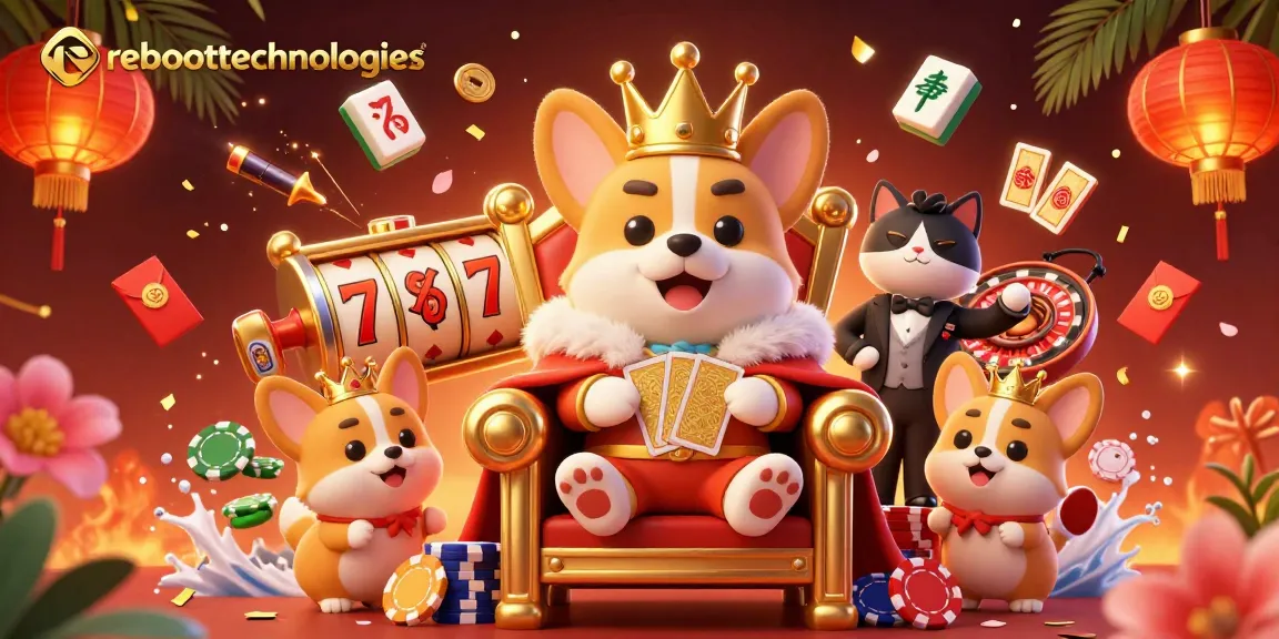 Join the royal corgi and cat butler for an exciting gaming adventure with reboottechnologies' slots and poker!