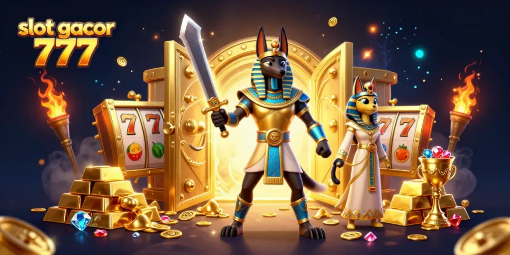 Menggali slot gacor 777 dengan pahlawan Anubis dan Bastet di dunia kasino.