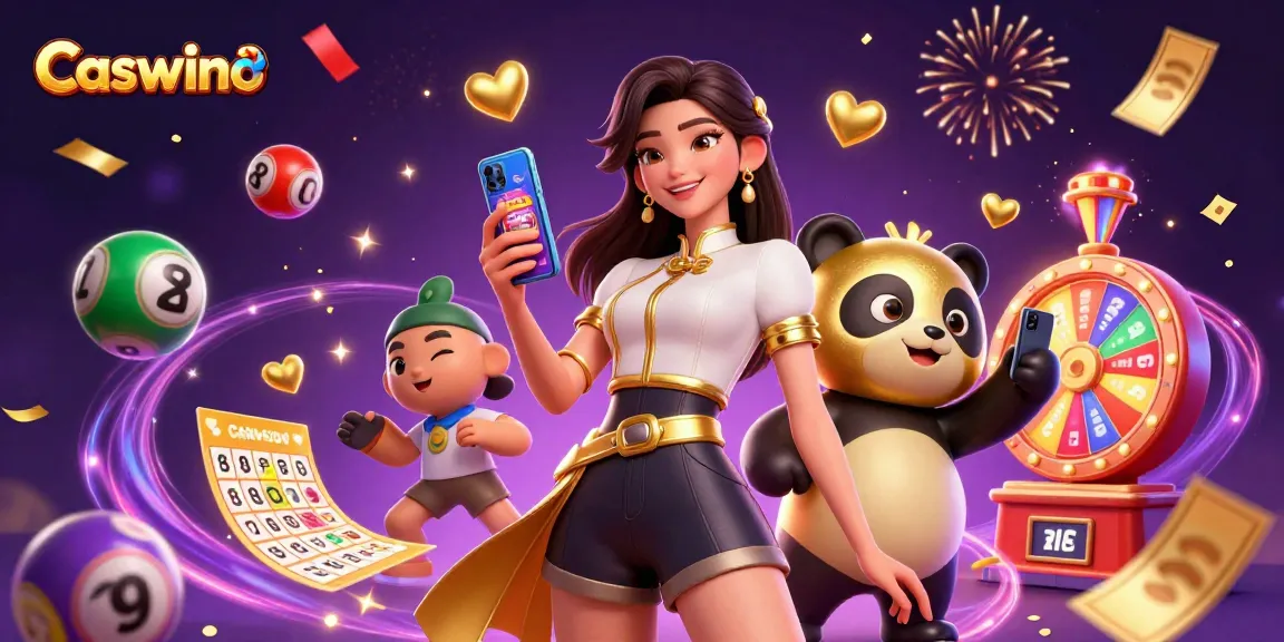 Win big with Caswino at a vibrant online casino scene featuring unique gaming elements.