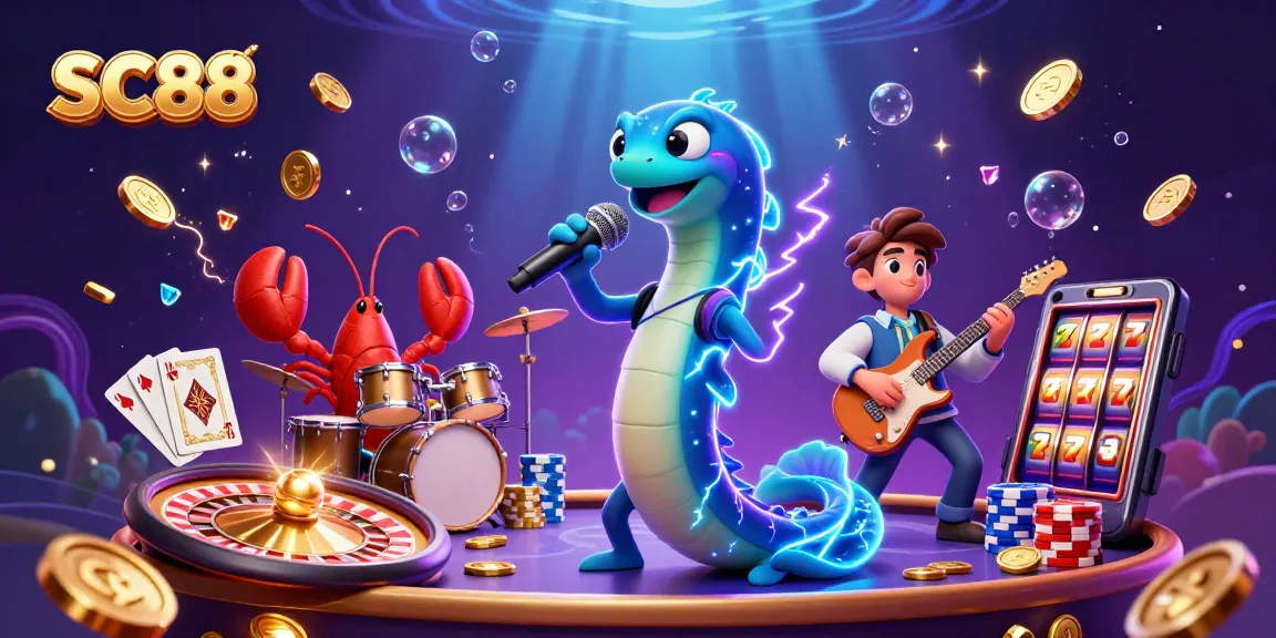 Experience thrilling underwater gaming with SC88, featuring vibrant characters and dynamic casino elements.