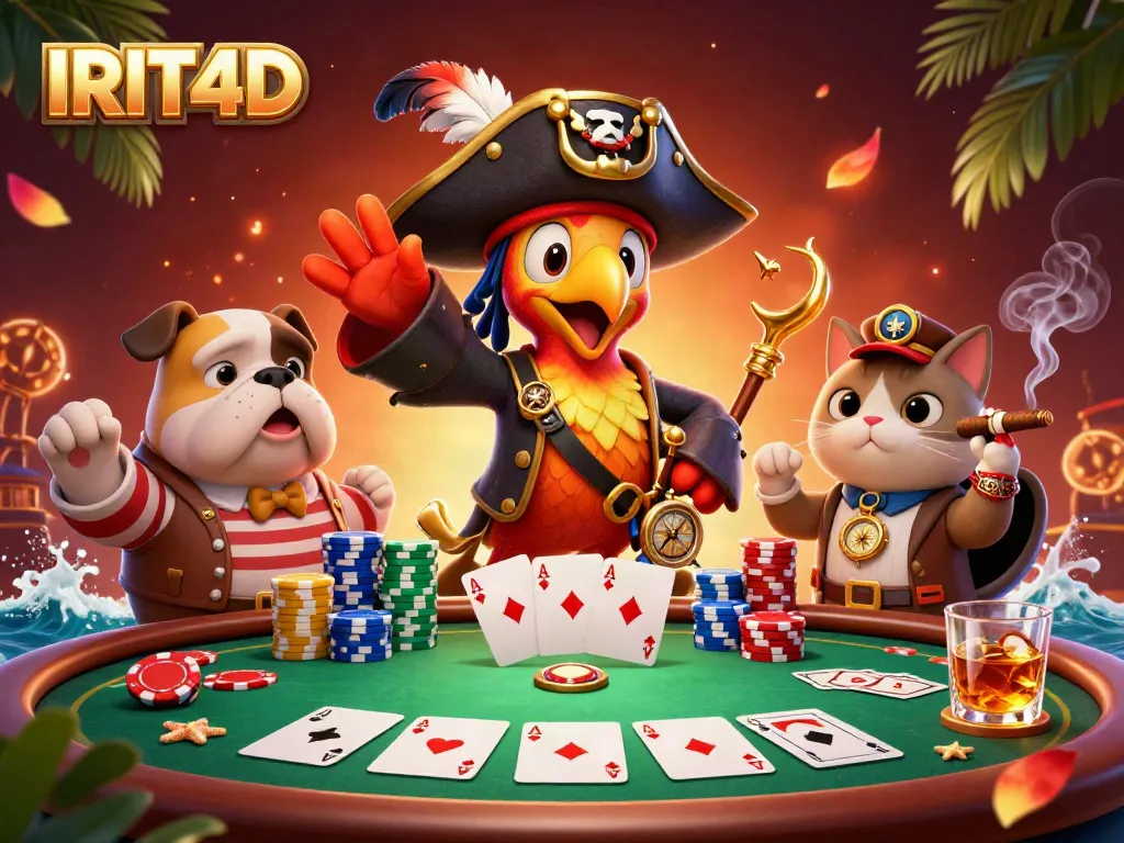 Engage with the IRIT4D slot experience featuring colorful poker dynamics and charismatic characters.