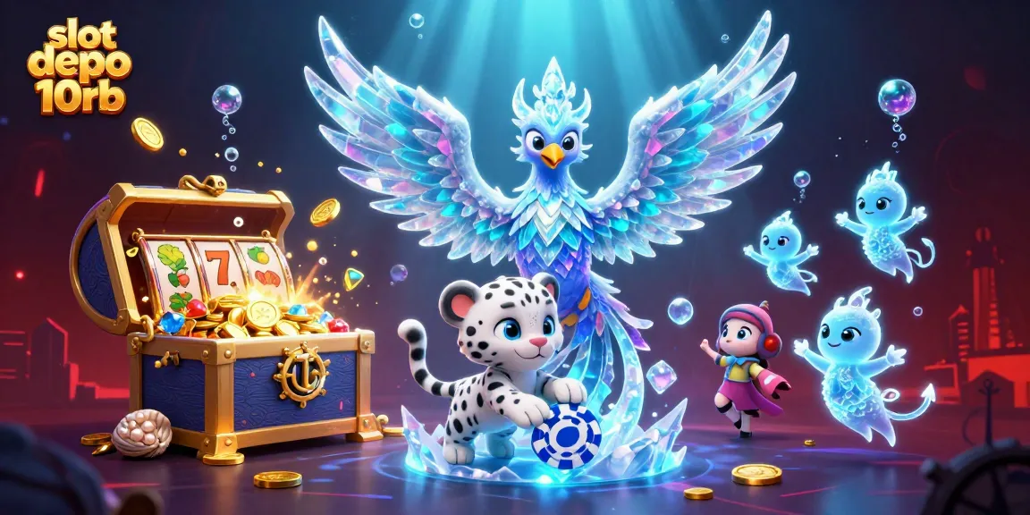 Explore slot depo 10rb with thrilling gameplay, colorful slot reels, and vibrant casino elements.