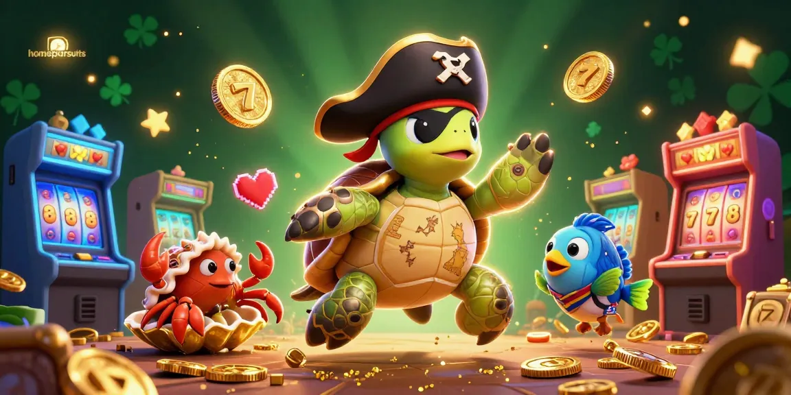 homepursuits merasakan sensasi slot online dengan karakter kartun menyenangkan mengelilingi harta karun.