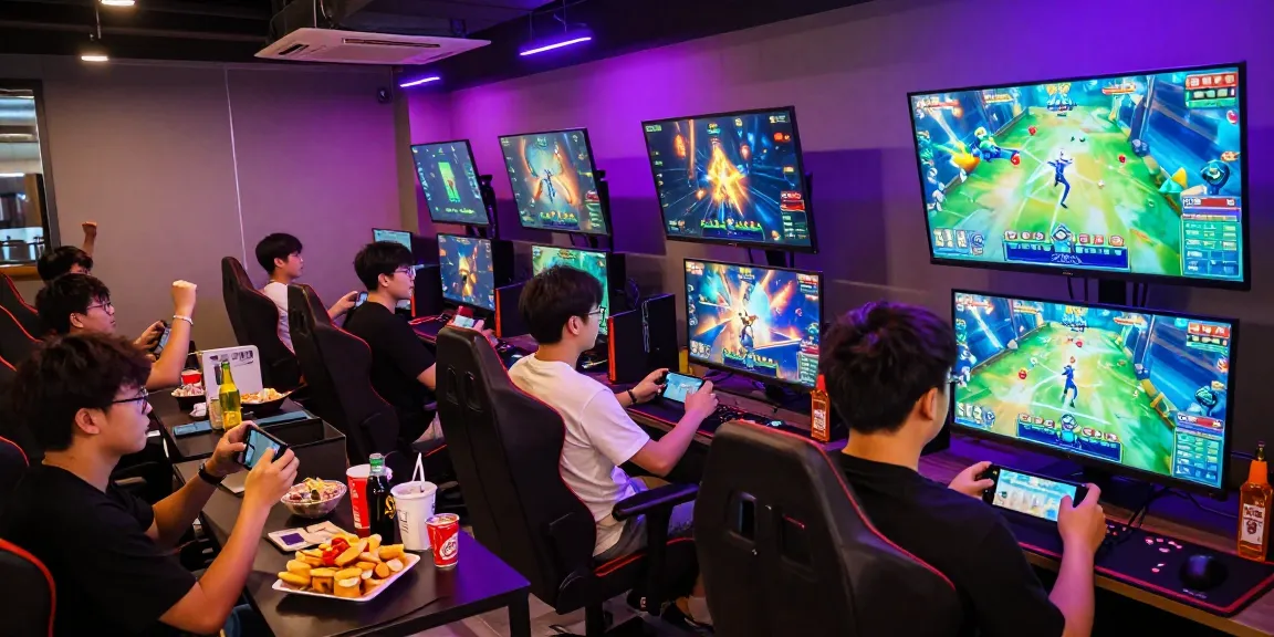 Players enjoying the k666 game in a vibrant gaming lounge with energetic atmosphere.