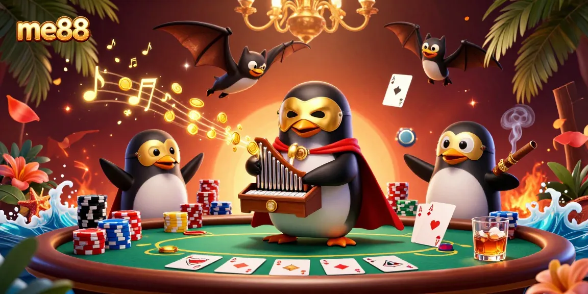Experience the thrill of me88 with a dynamic casino scene illustrating excitement and rewards.