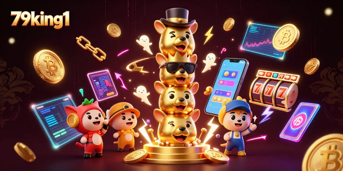 Engage in thrilling gameplay at 79king1, featuring an energetic casino scene with vibrant digital elements.
