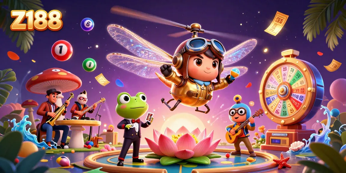 Experience Z188's vibrant casino scene with dynamic characters and casino games in action.